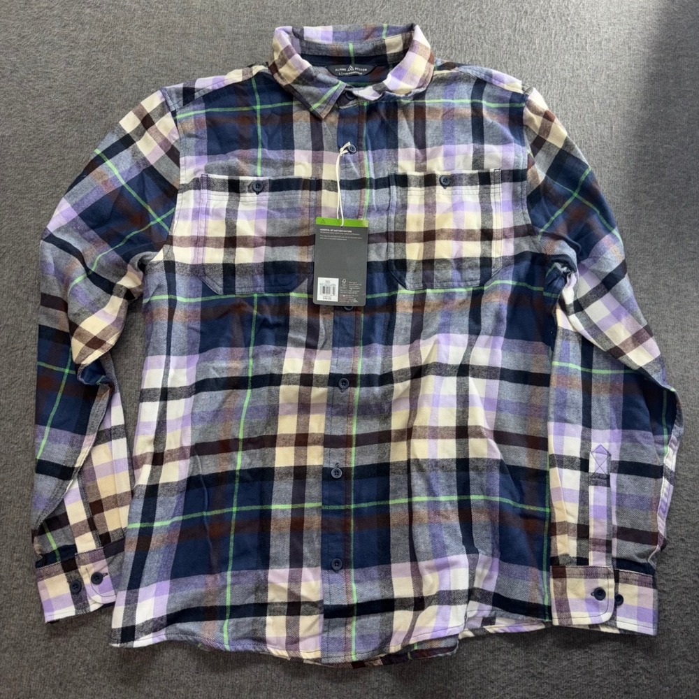 Alpine Design Mens Updated Flannel King Winter Plaid Shirt ADM22202 Large NWT